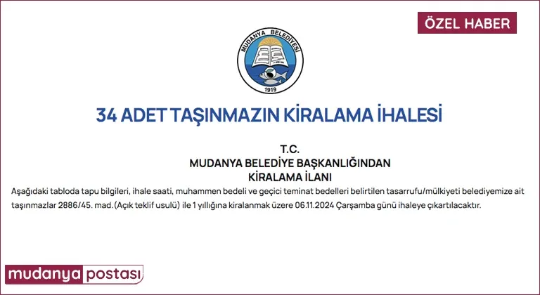 Belediyeden 34 taşınmaz ihalesi