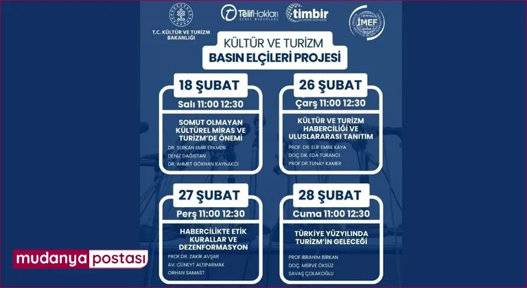 Kültür ve Turizm Basın Elçileri eğitimleri başlıyor